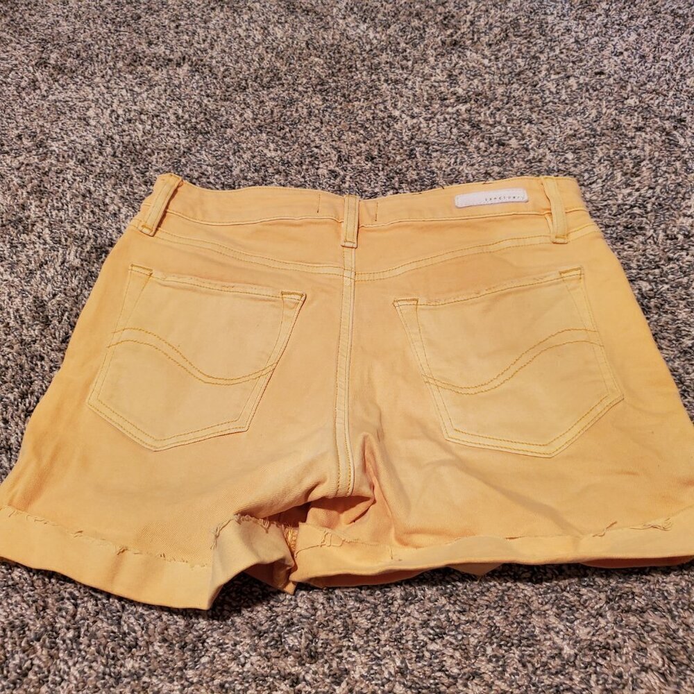 Sanctuary Anthropologie Fearless High Rise Denim Shorts Desert Marigold 28 - Picture 3 of 5